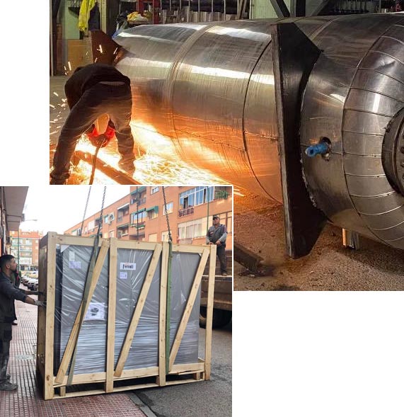 Trabajador realizando una instalación térmica en un edificio